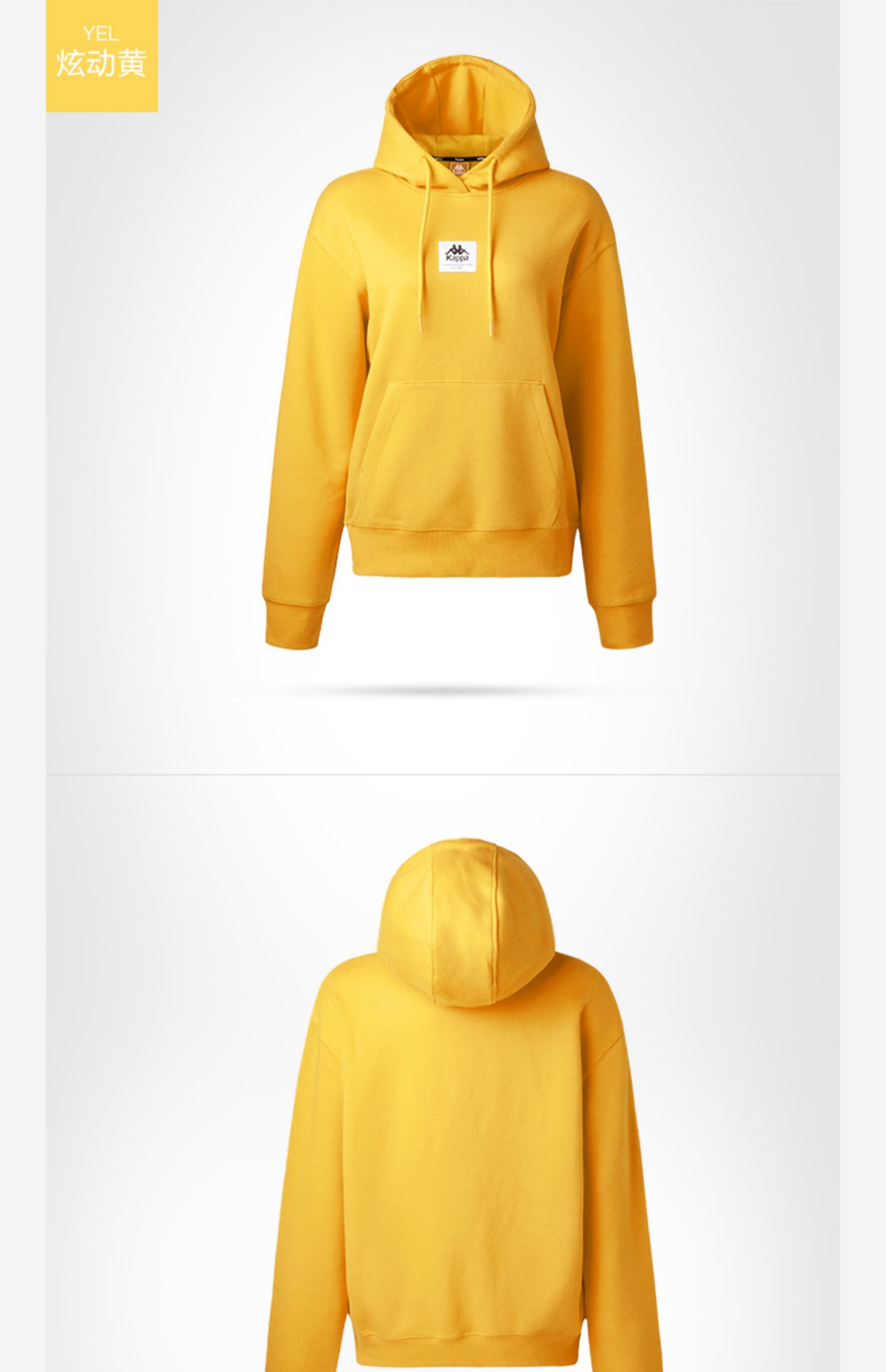 Kappa Kappa trở lại trở lại của phụ nữ áo len thể thao mùa thu áo khoác hoodie dài tay giản dị K0962MT01 - Thể thao lông cừu / jumper áo hoodie degrey
