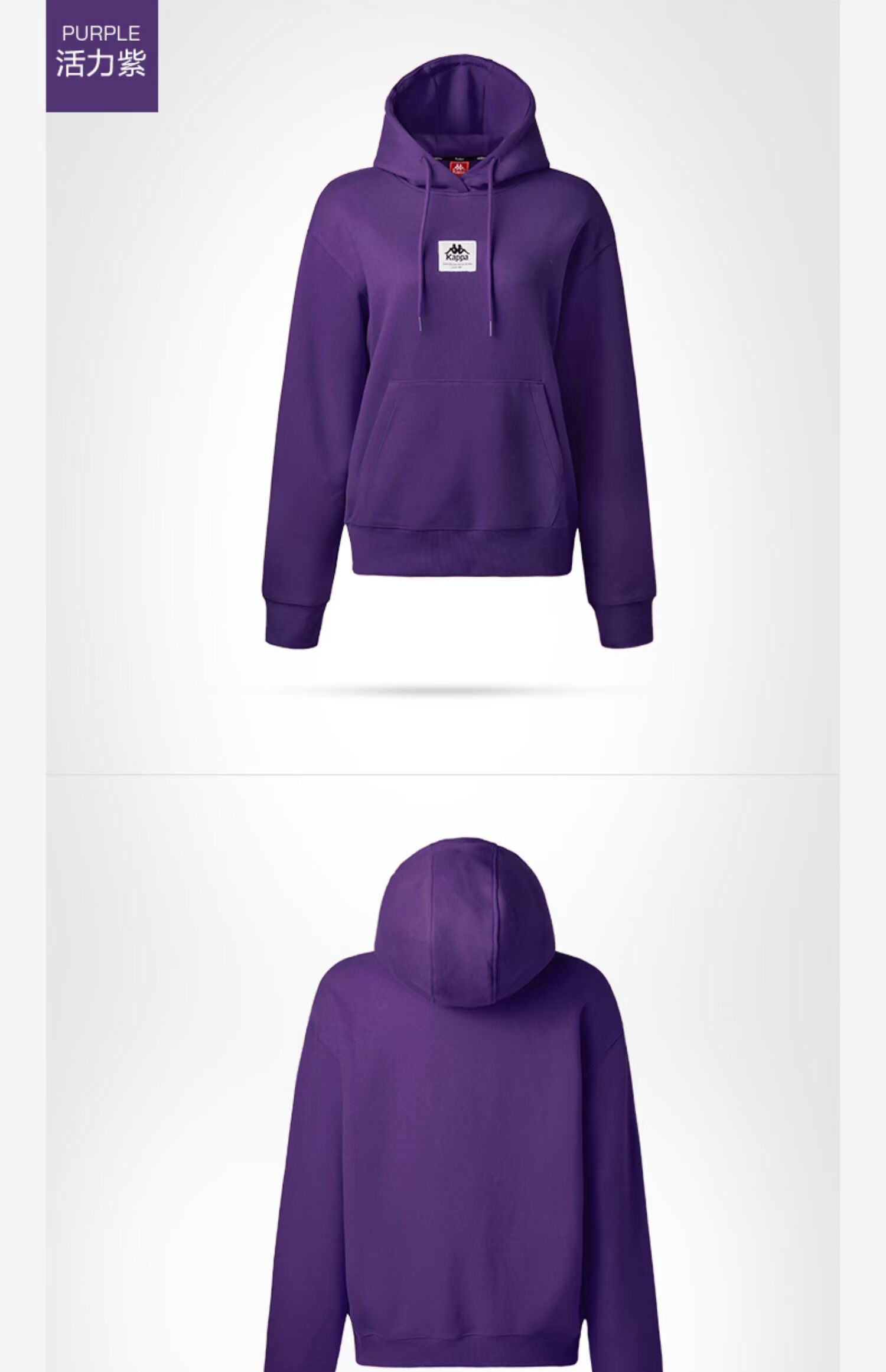 Kappa Kappa trở lại trở lại của phụ nữ áo len thể thao mùa thu áo khoác hoodie dài tay giản dị K0962MT01 - Thể thao lông cừu / jumper áo hoodie degrey