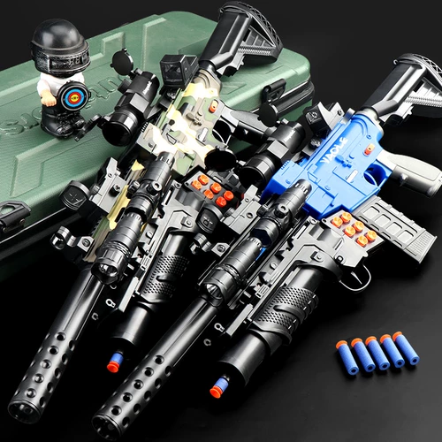 Мягкая мягкая пуля, дробовик, электрический игрушечный пистолет для мальчиков, реалистичная винтовка, модель пистолета, автоматическая стрельба, снайперский выстрел