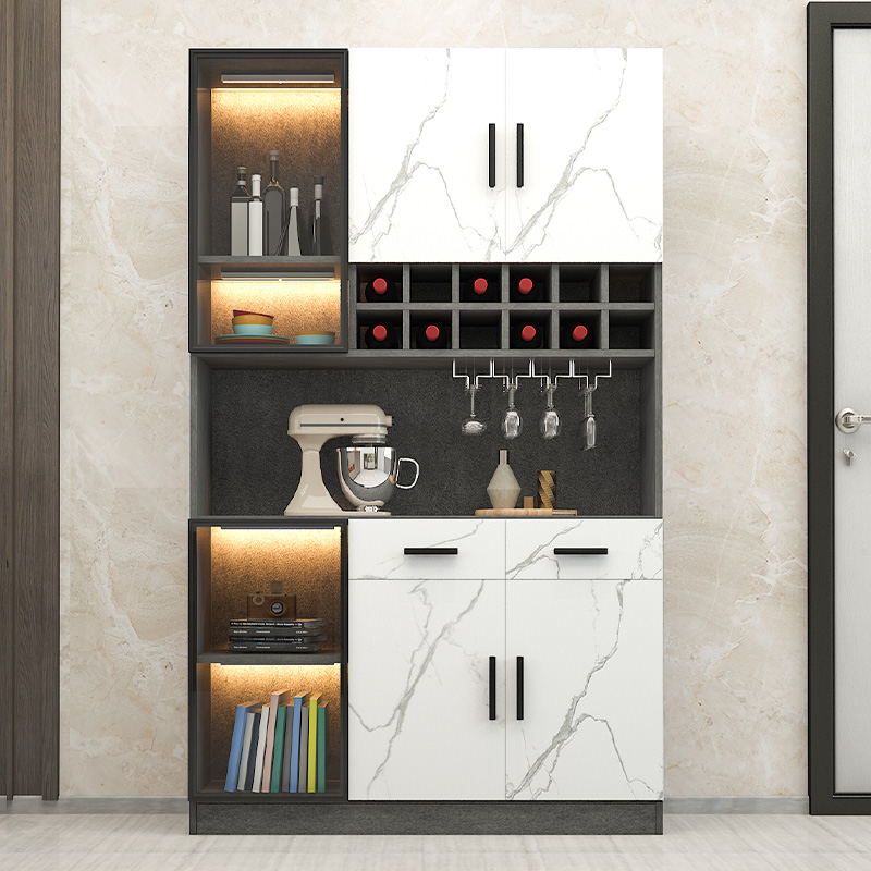 Light Lavish Wine Cabinet Dining Cabinet Combined Kitchen Cabinet Leaning Against Wall Home Bowl Tray Cabinet Modern Minima Living-room Tea Water Cabinet