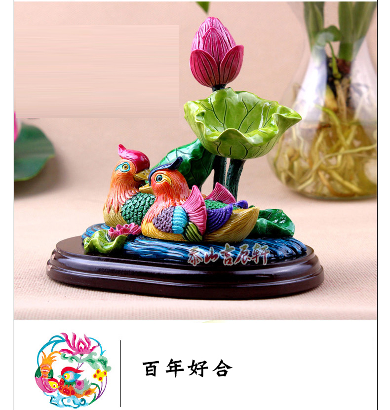 Jichenxuan chữ thập gốm gốm lotus flower đồ trang trí trong nhiều thế kỷ tốt và tốt hôn nhân hôn nhân để tăng mối quan hệ hôn nhân quà tặng đám cưới