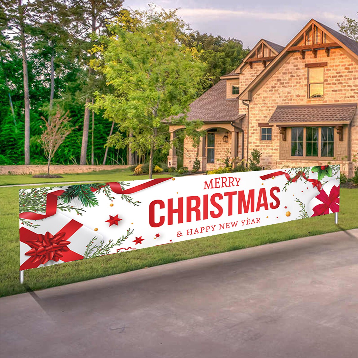 Oxford Cloth Outdoor Banner Merry Christmas Decor For Home 2