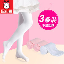 Childrens pantyhose spring and autumn thin girls leggings summer white stockings practice dance socks special dance socks