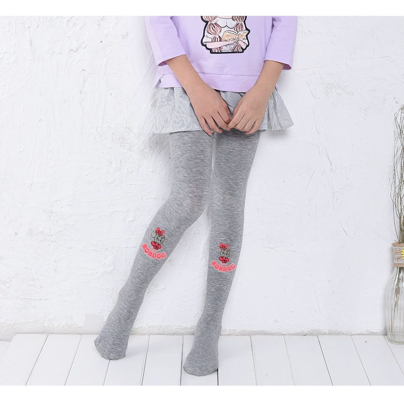 Cô gái quần lửng mùa xuân và mùa thu quần legging trẻ em mùa thu và mùa đông dày tập vớ vớ nhảy trắng dày
