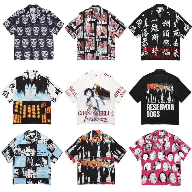 Life Wacko Maria New Trendy Hawaiian Floral Shirt for Couples, Loose Short-Sleeve for Men and Women Life Wacko Maria New Trendy Hawaiian Floral Shirt for Couples, Loose Short-Sleeve for Men and Women