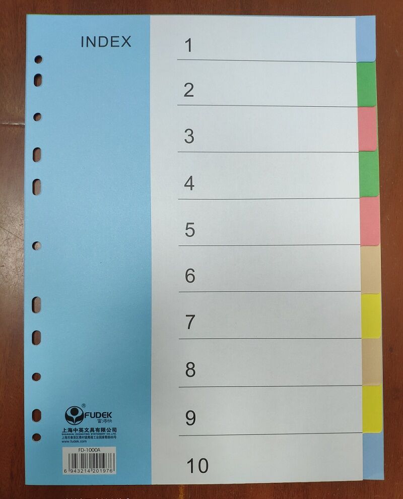 Rich Fast paper Color sepp card A4 Fast labor clamp paginated page folder Label separation 10 g paper indexed page page-paper index paper FD-1000A