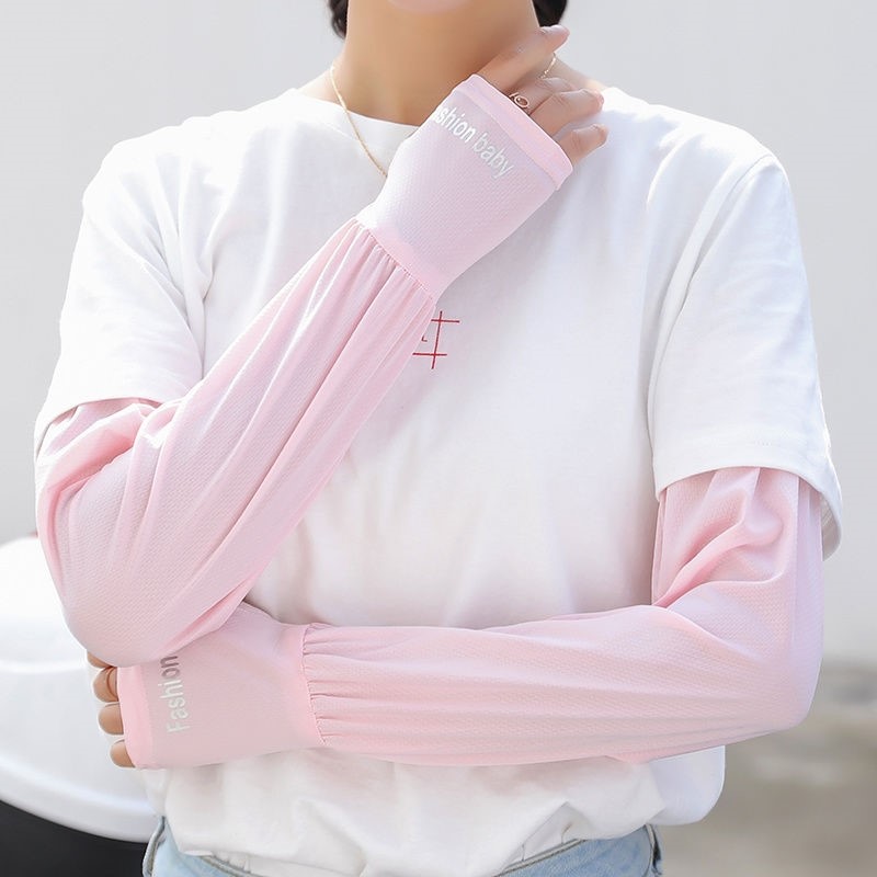 Ice Silk Cuff Women's Summer Loose Sunscreen Driving Bike Summer Slim UV-arm Arm Guard Arm Gloves Sleeves