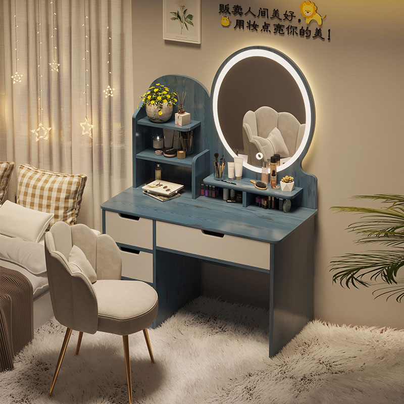 Makeup table bedroom modern minimalist makeup table small simple storage cabinet integrated net celebrity ins wind makeup table