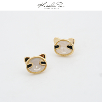 Cute age-reducing exquisite small panda head earrings earrings earrings earless ear clip daily versatile