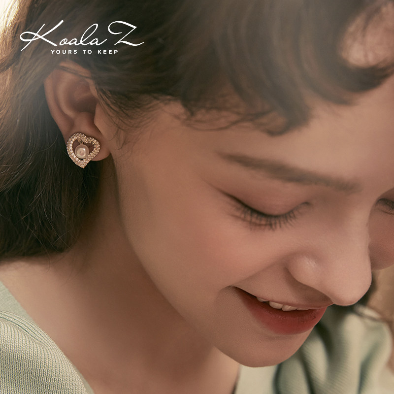 (Eternal Love) gentleness and elegance full of diamonds zircon earrings without earhole ear clip commute 100 hitch