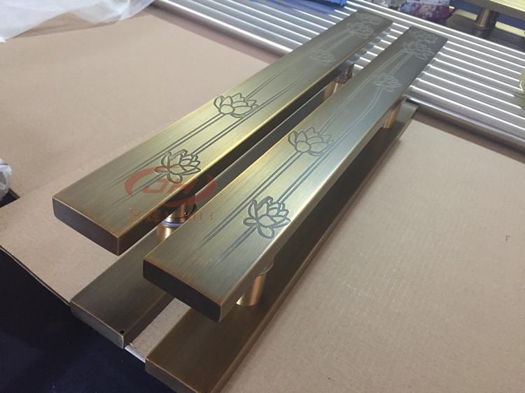 LOGO custom handle spot Lotus second hair antique Chinese glass door handle door handle wooden door handle