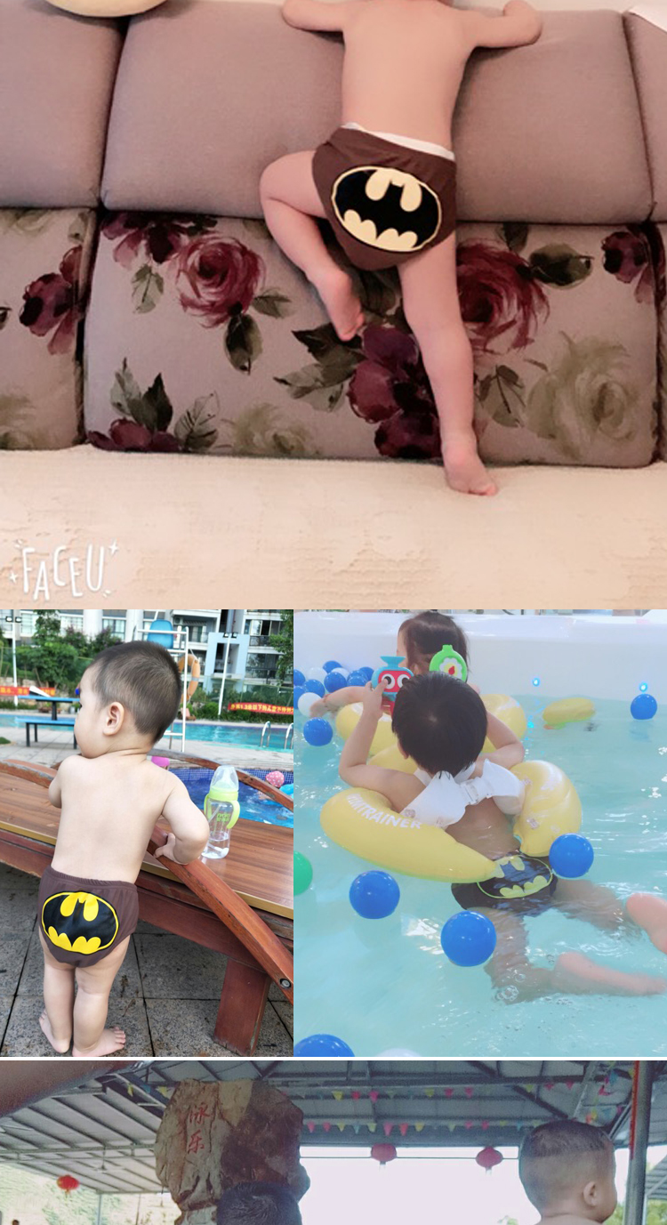 Trẻ em quần bơi bé trai hoạt hình cậu bé tam giác bơi thân dễ thương bé bé áo tắm anh hùng phong cách quần short do boi tre em