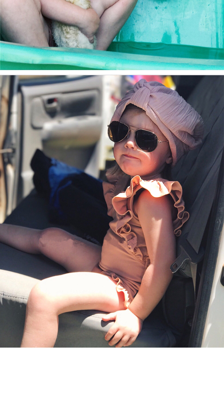 Đồ bơi cho trẻ em gái Công chúa tay áo trẻ em Màu đơn sắc Áo tắm một mảnh Beach Holiday Kem chống nắng Đồ bơi nhanh khô - Bộ đồ bơi của Kid đồ bơi cho trẻ