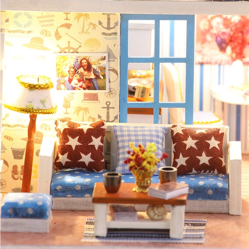 Хижина, маленький домик, конструктор, вилла для деревянных картин, игрушка, DIY, домик своими руками, подарок на день рождения