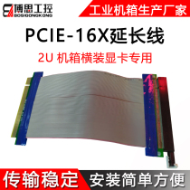 PCIE-16X extension cord 2u case cross-insert graphics card network card switching soft flat cable steering upright and upright