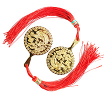 Antique alloy wedding evil spirits small Huai mirror Heart mirror Dragon and phoenix mirror Bride wedding waist mirror Lucky wedding supplies