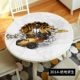 3D hình nền desktop sáng tạo bàn tròn tròn thảm mực nước ngầm và dầu thủy tinh nhựa pvc mềm dùng một lần dày chống bỏng - Khăn trải bàn khăn trải bàn uống nước