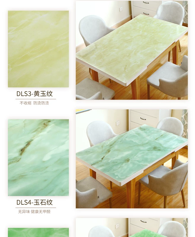 Marble màu cẩm thạch vải không thấm nước mat dầu nóng kính đỏ bàn ăn pvc web vải - Khăn trải bàn