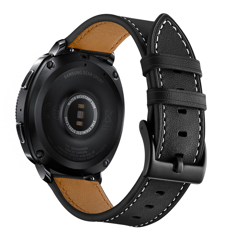 限時優惠 佳明 GarminMove Style/Luxe 錶帶 真皮腕帶 頭層牛皮 20MM 替換腕帶 時尚簡約 商務型手錶帶