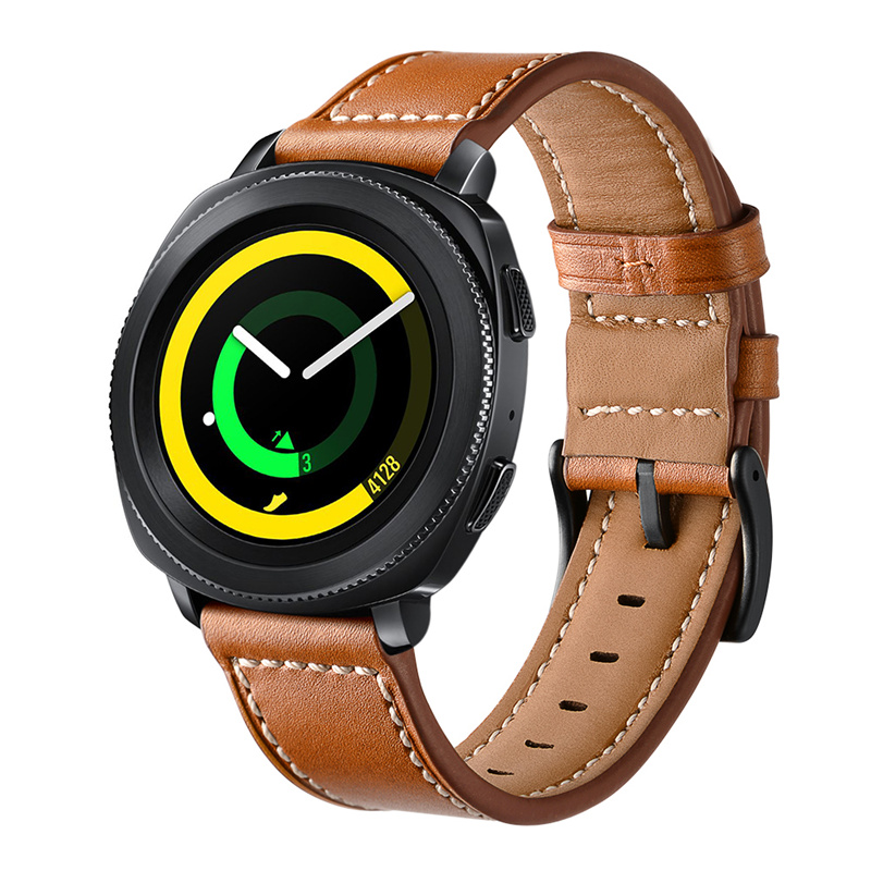 限時優惠 佳明 GarminMove Style/Luxe 錶帶 真皮腕帶 頭層牛皮 20MM 替換腕帶 時尚簡約 商務型手錶帶