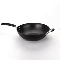 Zhongkang Super Pearl King flat-bottomed wok non-stick pan non-coating non-rusty iron wok Super wear-resistant wok