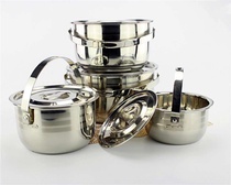 Stainless steel pot home use thickened conditioning pot soup cooking porridge portable pot induction cooker universal pot