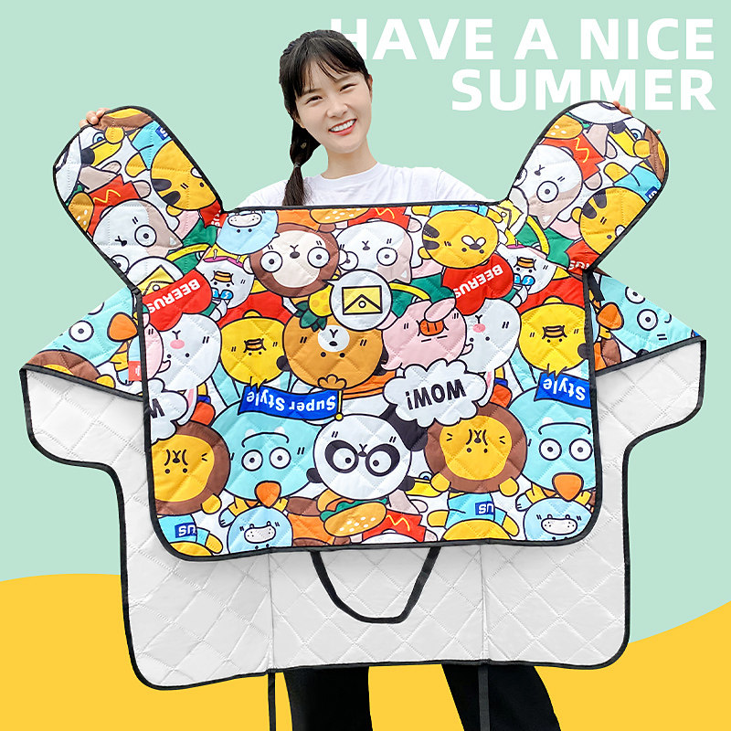 Electric motorcycle wind shield is spring and autumn sunscreen cover thin battery car rainproof waterproof tram four seasons shade summer