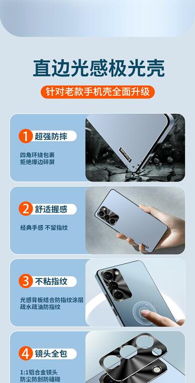Metal Textured Camera Array Samsung Phone Case