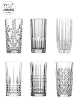 Clear crystal glass carved water cup wine glass whiskey cup juice cup cold drink cup high Cup