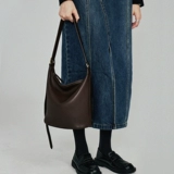 Мягкое кожаное ведро, вместительная и большая сумка на одно плечо, сумка для телефона