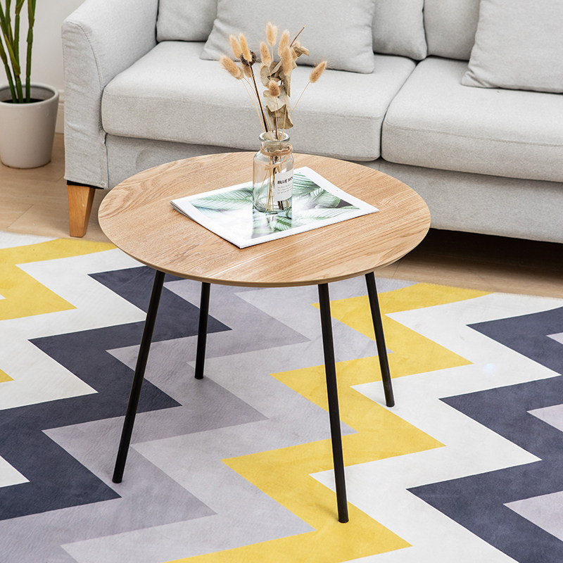 Coffee table small round table Nordic living room small apartment home sofa side table Net red simple mini bedroom flower table
