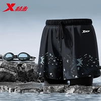 Черный принт [плавки + плавательные очки]