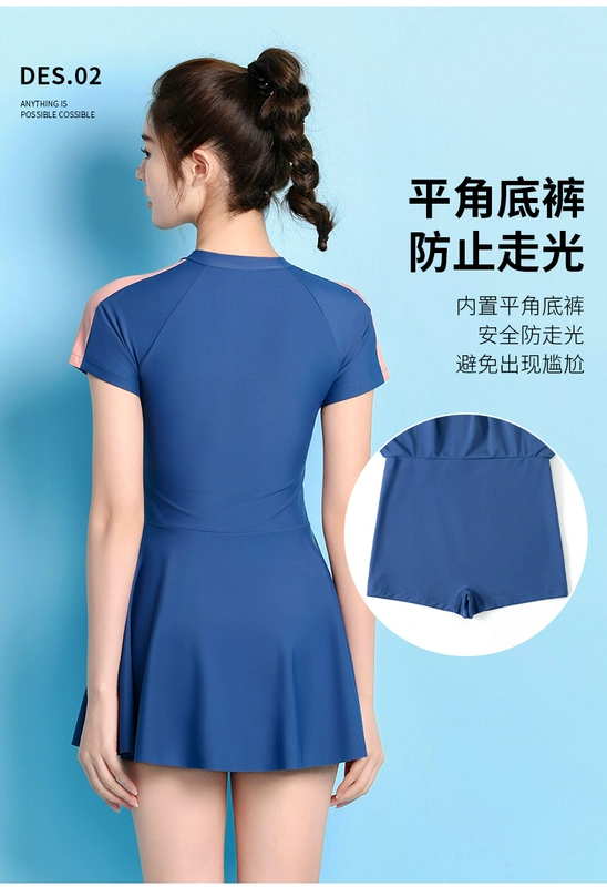 Đồ bơi nữ 2024 mới một mảnh bảo thủ cô béo che da thịt trông thon gọn hơn Đồ bơi cho bể bơi suối nước nóng mùa hè bộ bơi nữ hàng hiệu áo tắm nữ tay dài