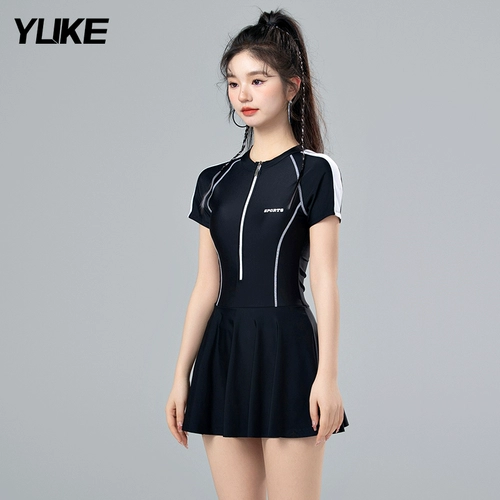 Женский цельный консервативный купальник 2025 года, новинка лета, прикрытие и утягивающая специальная одежда для женщин и девочек для бассейнов с горячими источниками