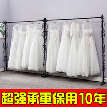 European style clothing display studio Studio simple floor-to-ceiling wedding shelves high-end dress hangers womens clothing store shelves