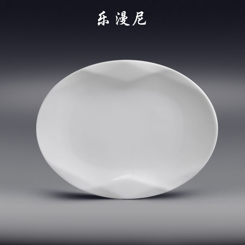 Le diffuse, diamond fish dish - Japanese, Korean, Chinese ceramic tableware steamed fish plate of hot food dish sashimi dish