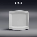 乐漫尼 -Пеологический перекрестный корабль Plate-Pure Белая керамическая стейк западная столовая инопланетянин Quartang