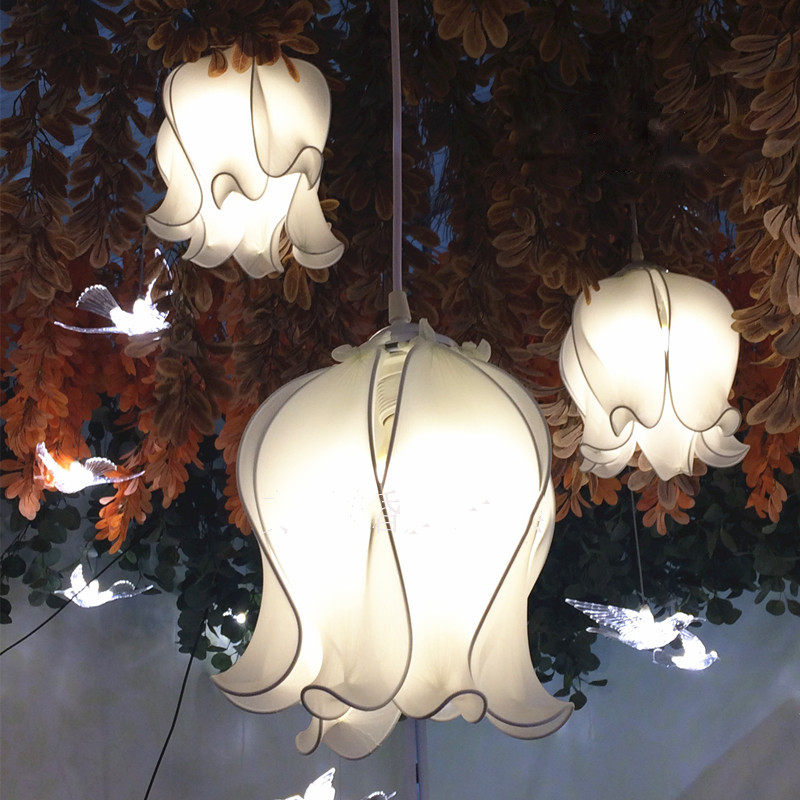 Wedding Celebration of Wedding Flowers Top Decorative Lights 5 Heads 10 Heads Suzulan Floral Cloth Art Drop Hanging Strings Wedding Mall Beauty Chen Window Background