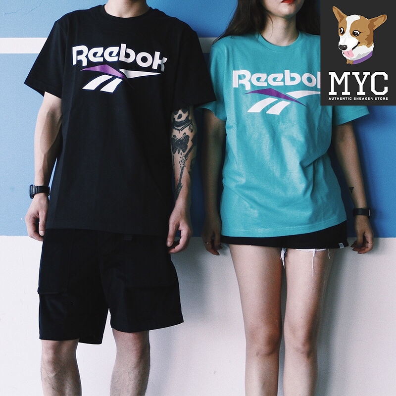 [MYC] REEBOK Reebok 19 mùa xuân và mùa hè nam và nữ áo thun đen tay ngắn DX3819 / DX3820 / DY1150 - Áo phông thể thao ao thun the thao