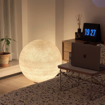 Table lamp bedroom Teen Moon Lamp Moon Big round Ball bed Headlights cozy Romantic Decorative room net red ins