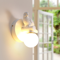 American Countryside Creative Wall Lamp Personality Net Red Parrot Bedroom Children Room Bedside Wall Light Living Room Background Wall Lamp