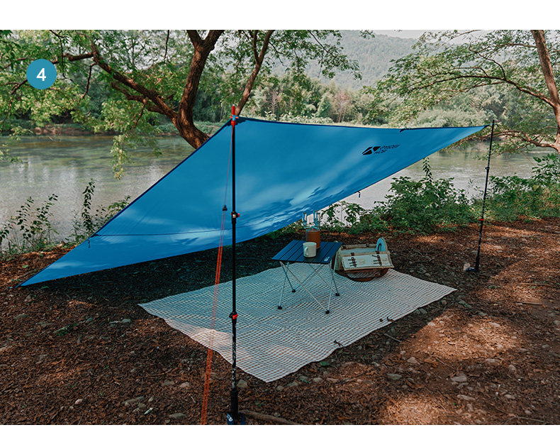 Атриум 牧高笛户外露营天幕帐篷小巧便携式轻量涂硅防雨防晒遮阳棚地席 Mobi garden