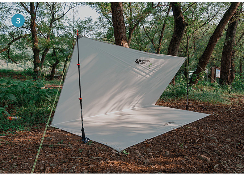 Атриум 牧高笛户外露营天幕帐篷小巧便携式轻量涂硅防雨防晒遮阳棚地席 Mobi garden