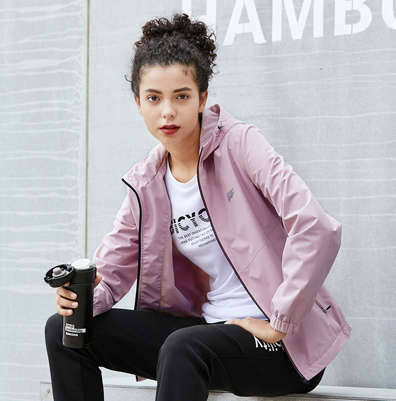 Áo khoác thể thao nữ của Jordan dệt áo gió chạy bộ áo khoác nữ 2018 mùa đông áo cardigan mới áo trùm đầu đích thực áo khoác nam lining chính hãng