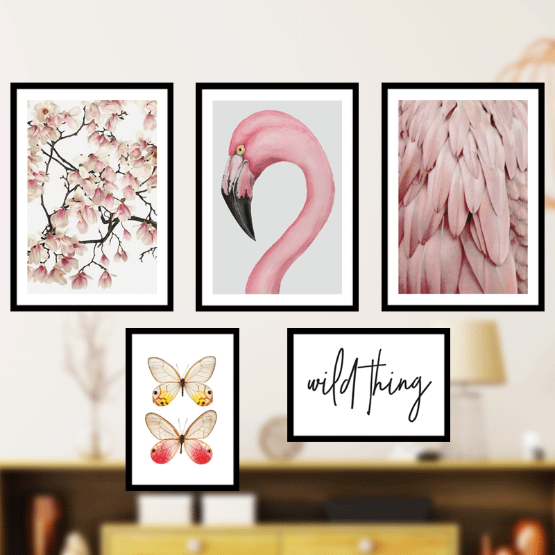 Wall Sticker girl Heart Butterfly ins Waterproof Decoration Fire Spirits wallpaper Collage Living-room Bedside Cozy Wall Sticker