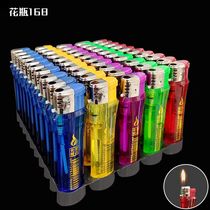 168 Translucent Advertising Lighter Open Flame Customized Disposable Lighter Supermarket Store Wholesale Factory Direct Sales