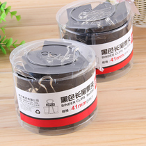 Able 8562 long tail clip 41mm black dovetail clip file ticket clip metal data clip 24 fit