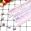 Double-sided printed constellation star folding note Lucky Star Cherry Blossom handmade paper Wishing bottle Stacked small five-pointed star color copy paper