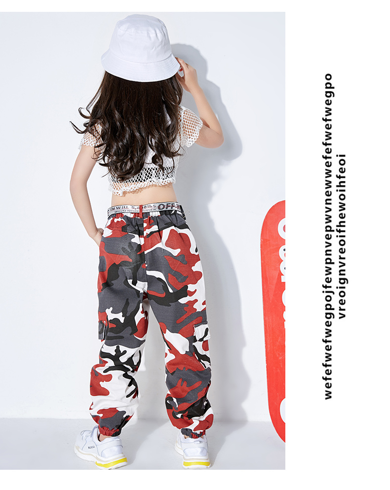 Trang phục khiêu vũ cho trẻ em jazz nữ jazz phiên bản Hàn Quốc mùa hè áo rốn trẻ em hip hop trang phục khiêu vũ đường phố thủy triều trang phục biểu diễn động vật cho bé