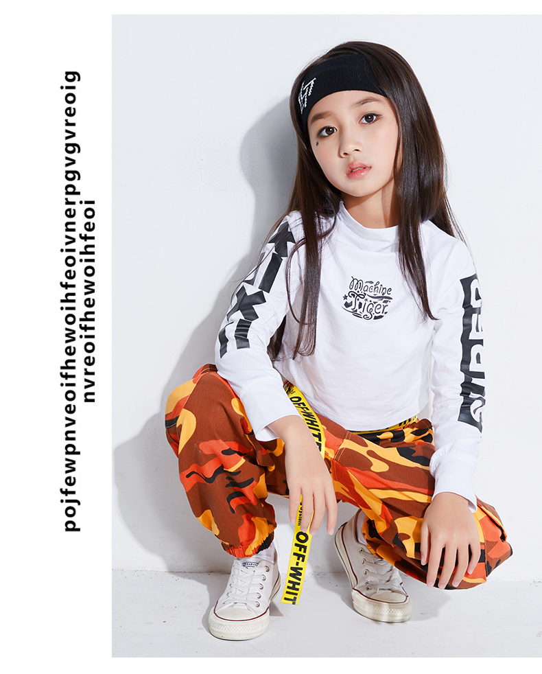 Cô gái nhảy jazz trang phục mùa thu lỏng jazz nhung phiên bản Hàn Quốc hip hop show trẻ em đường phố phù hợp với quần thủy triều bộ đồ khiêu vũ cho bé trai